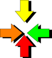 Free Stock Photo: Illustration of multi colored arrows