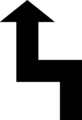 Free Stock Photo: Illustration of a crooked black up arrow