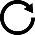 Free Stock Photo: Illustration of a black circular arrow