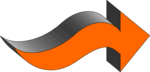 Free Stock Photo: Illustration of a 3d curved right arrow