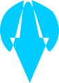 Free Stock Photo: Illustration of a blue down arrow.
