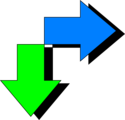 Free Stock Photo: Illustration of blue and green arrows