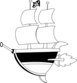 Free Stock Photo: Illustration of a pirate ship