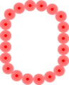 Free Stock Photo: Illustration of a border of red circles
