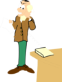 Free Stock Photo: Illustration of a man on a telephone