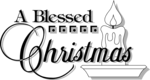Free Stock Photo: Illustration of a Christmas greeting and candle