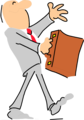 Free Stock Photo: Illustration of a business man with a briefcase
