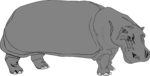 Free Stock Photo: Illustration of a hippo