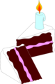Free Stock Photo: Illustration of birthday cake slices
