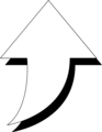 Free Stock Photo: Illustration of a curved up arrow