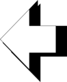 Free Stock Photo: Illustration of a 3d left arrow