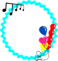 Free Stock Photo: Illustration of a blank party border