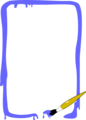 Free Stock Photo: Illustration of a blank painted frame and paint brush