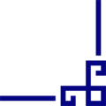 Free Stock Photo: Illustration of a blue lower right frame corner