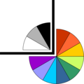 Free Stock Photo: Illustration of a lower right pie chart frame corner