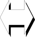 Free Stock Photo: Illustration of a short 3d horizontal arrow