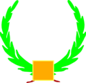 Free Stock Photo: Illustration of wreath with a blank label
