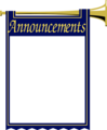 Free Stock Photo: Illustration of a blank announcement frame with horn