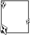 Free Stock Photo: Illustration of a blank frame border with diamonds