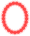 Free Stock Photo: Illustration of a blank frame border of starburst shapes