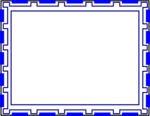 Free Stock Photo: Illustration of a blank blue frame border