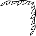 Free Stock Photo: Illustration of an upper right frame corner of triangle flags