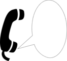 Free Stock Photo: Illustration of  a telephone and a blank cartoon bubble