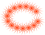 Free Stock Photo: Illustration of a blank frame border of red stars