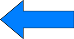 Free Stock Photo: Illustration of a blue left facing arrow