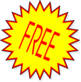 Free Stock Photo: Illustration of a yellow free sticker