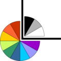 Free Stock Photo: Illustration of a lower left pie chart frame corner