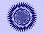 Free Stock Photo: Illustration of a blank blue starburst
