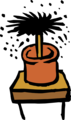 Free Stock Photo: Illustration of a potted plant