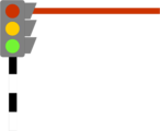 Free Stock Photo: Illustration of a traffic signal upper left frame corner