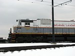 Free Stock Photo: A train on snow covered tracks