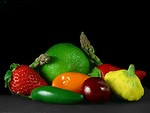 Free Stock Photo: A small group of mixed fruits and vegetables