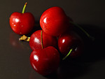 Free Stock Photo: Close up of red cherries