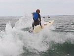 Free Stock Photo: A man surfing in the ocean
