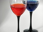 Free Stock Photo: Colored wine glasses