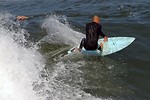 Free Stock Photo: A man surfing in the ocean