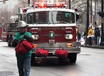 Free Stock Photo: A firetruck in the 2009 Atlanta Saint Patricks Day Parade