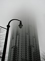 Free Stock Photo: A skyscraper covered in fog