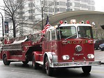 Free Stock Photo: A firetruck in the 2009 Atlanta Saint Patricks Day Parade
