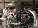 Free Stock Photo: A drummer in the Army Ground Forces Band in the 2009 Atlanta Saint Patricks Day Parade