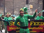Free Stock Photo: People marching in the 2009 Atlanta Saint Patricks Day Parade
