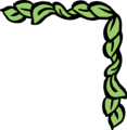 Free Stock Photo: Illustration of a green upper right frame corner