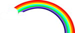 Free Stock Photo: Illustration of a rainbow and a cloud