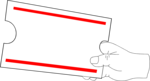 Free Stock Photo: Illustration of a hand holding a blank card