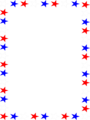 Free Stock Photo: Illustration of a blank frame border of red white and blue stars