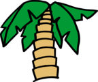 Free Stock Photo: Illustration of a cartoon palm tree